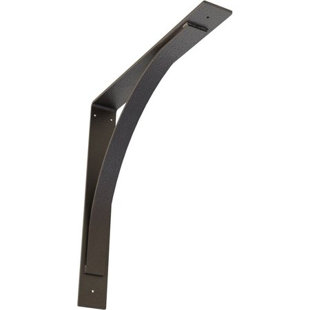 Ekena Millwork Morris Steel Bracket, Hammered Dark Bronze 3"W x 22"D x 22"H BKTM03X22X22MOHDB